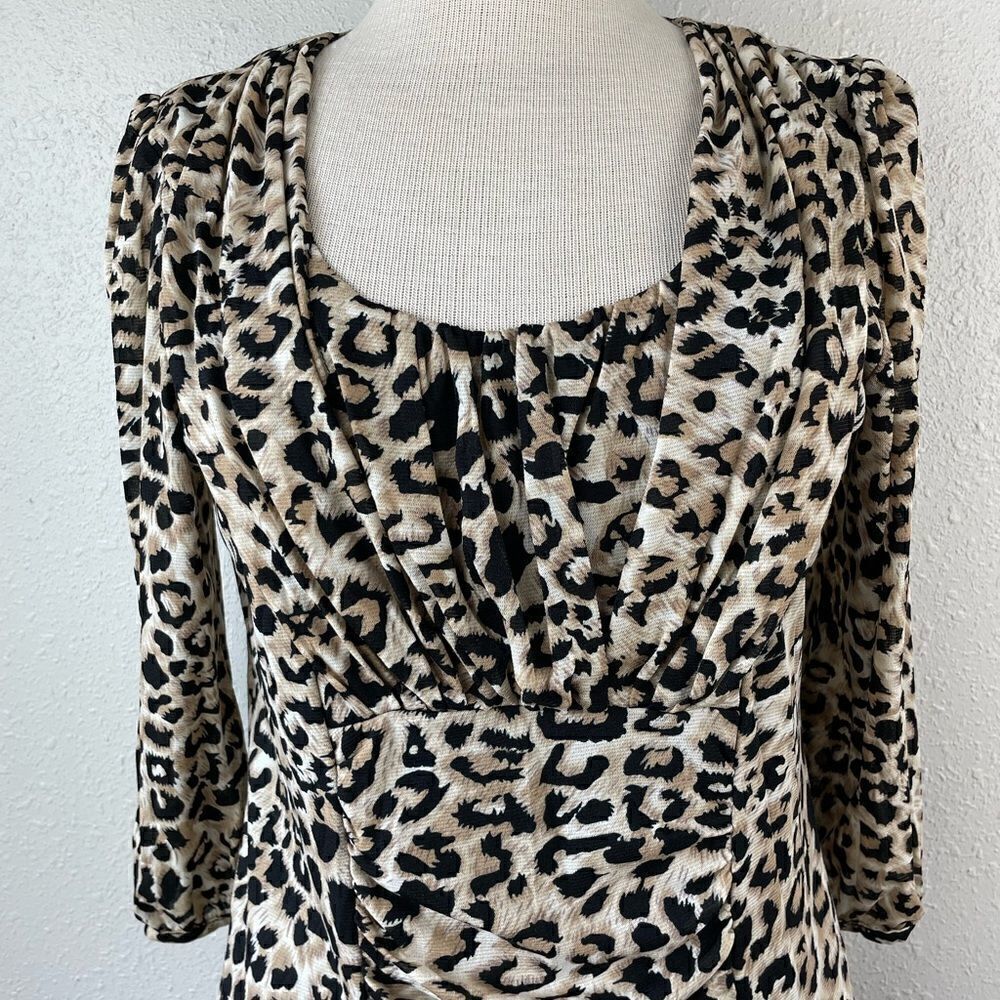 Style & Co Leopard Print Top Size L EUC - Picture 3 of 6